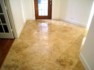 Travertine Entryway After